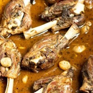Ossobuco de cordero asado