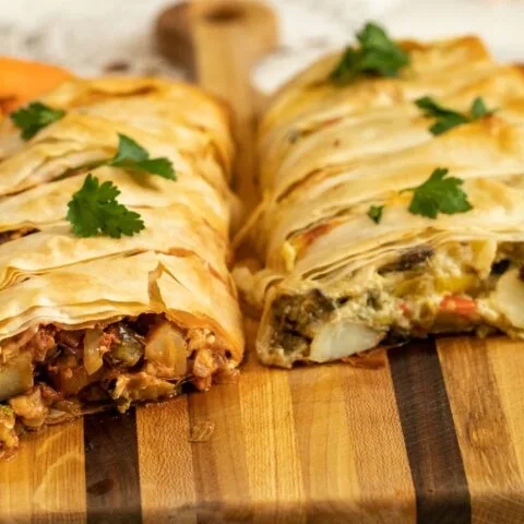 ROASTED VEGETABLE STRUDEL: 2 WAYS