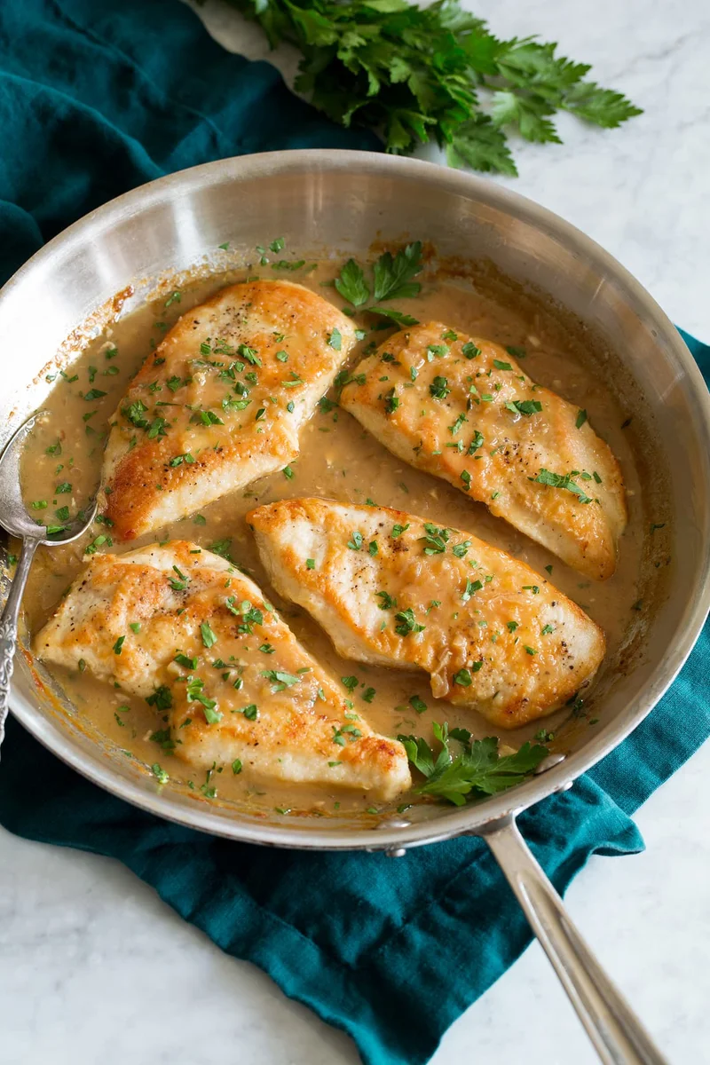Chicken in White Wine Sauce