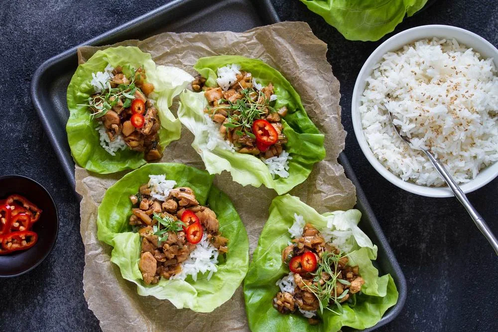 Asian-Inspired Chicken Lettuce Wraps