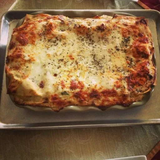 Lasaña de espinacas y queso