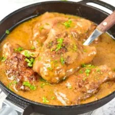 Smothered Chicken Thighs (Gluten-Free, Dairy-Free)