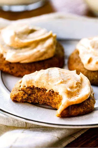 Pumpkin Cookies Recipe (with Cinnamon Cream Cheese Frosting)