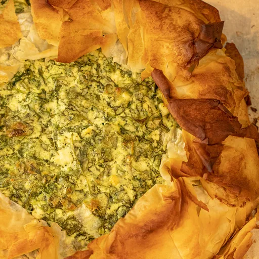 Spinach & Feta Phyllo Galette (Spanakopita)