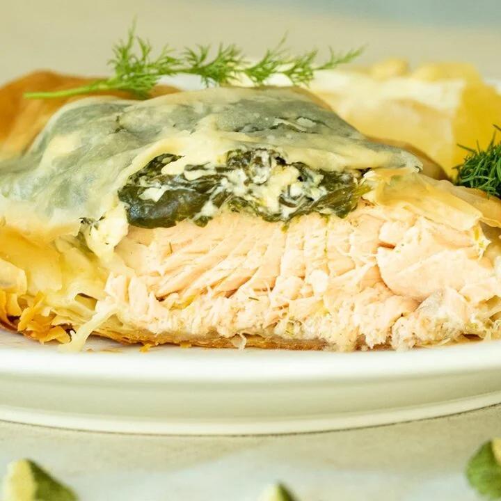 Spinach & Salmon Phyllo Parcels: Greek-Spanakopita Salmon