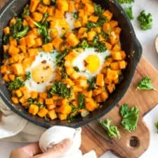 Sweet Potato & Kale Breakfast Skillet (Gluten-Free, Paleo)