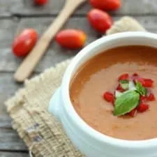 Gazpacho de tomate y pimiento
