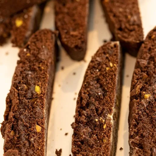 Vegan Chocolate & Pistachio Biscotti: Greek Paximadia