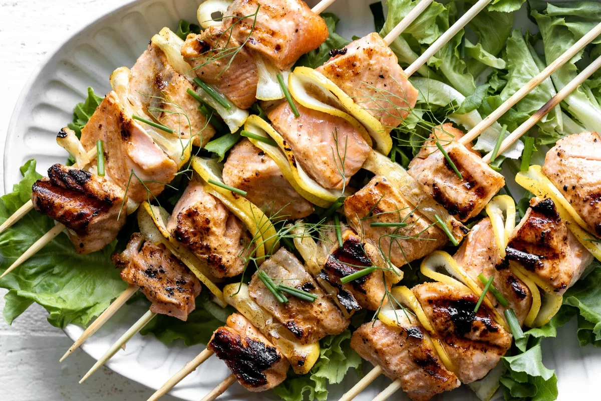 Grilled Salmon Skewers