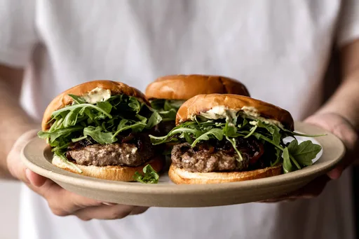 Lamb Burgers with Curry Mayonnaise