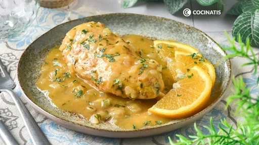 Pechuga de pollo a la naranja, ideal para sorprender