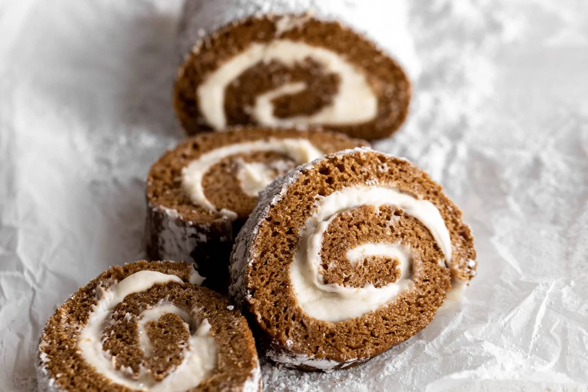 Pumpkin Roll with Cream Cheese Frosting