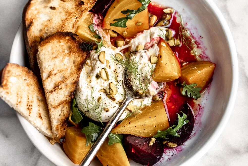 Roasted Beet Salad with Burrata