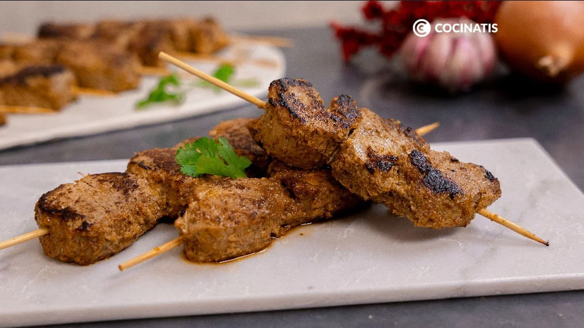 Pinchos morunos caseros a la plancha