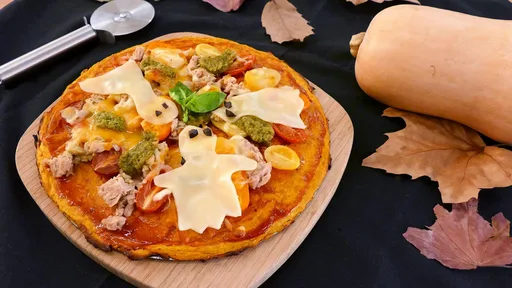 Pizza fantasma para Halloween