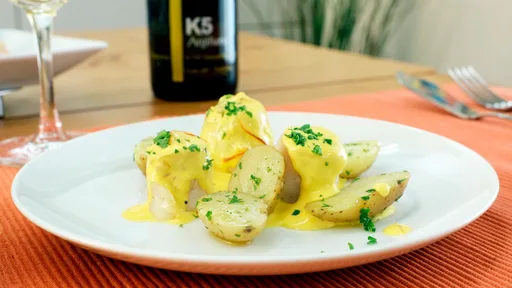 Popietas de gallo al azafrán