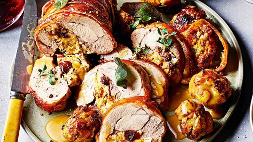 Muslos de pavo rellenos con joyas