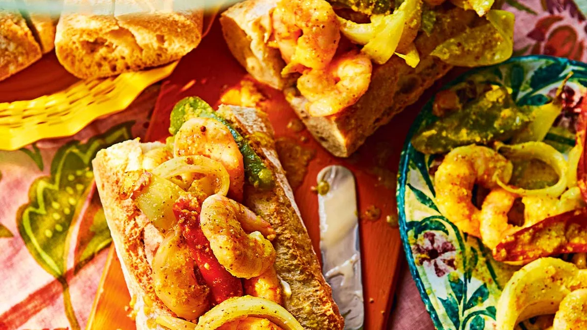 Mauritian vindaye prawns