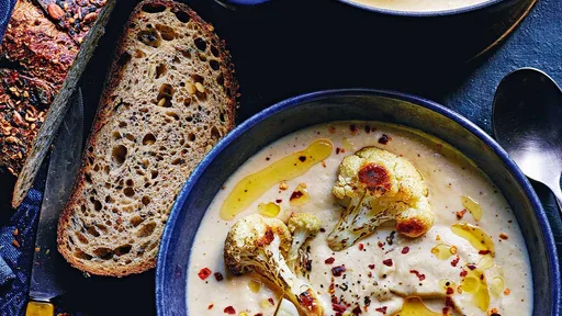 Roasted cauliflower and gruyère soup