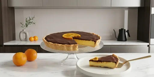 Cómo preparar esta tarta de crema de naranja y chocolate