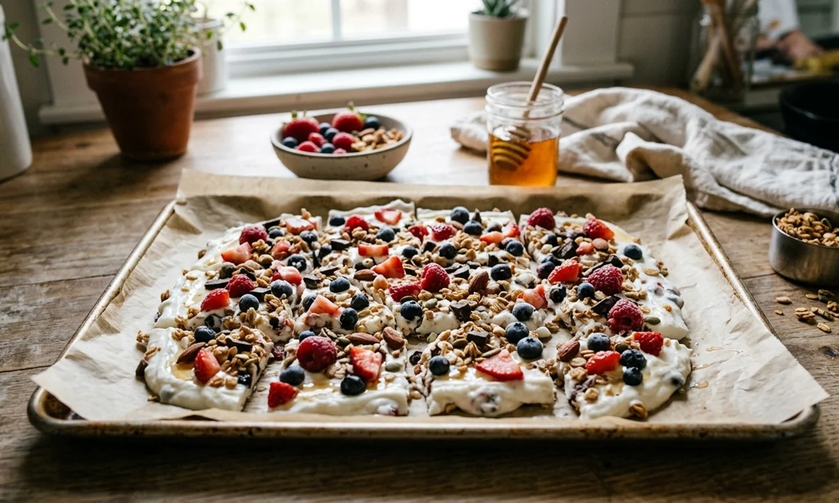 Cómo hacer yogurt bark fácil