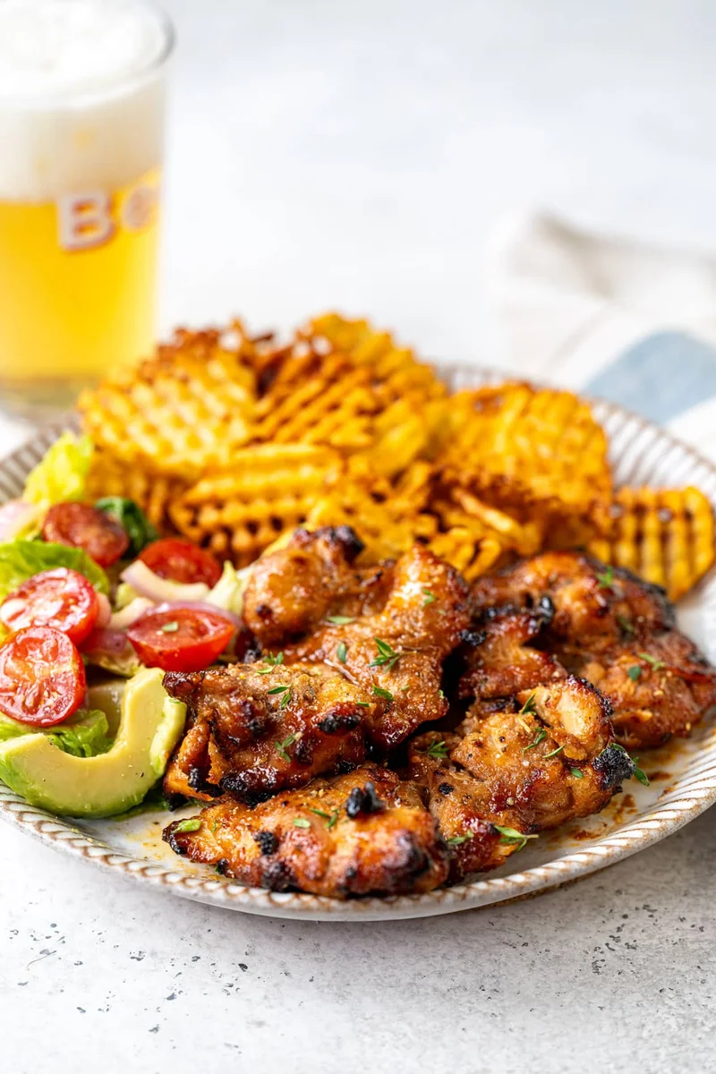 Air Fryer Chicken Thighs (Skinless & Boneless)