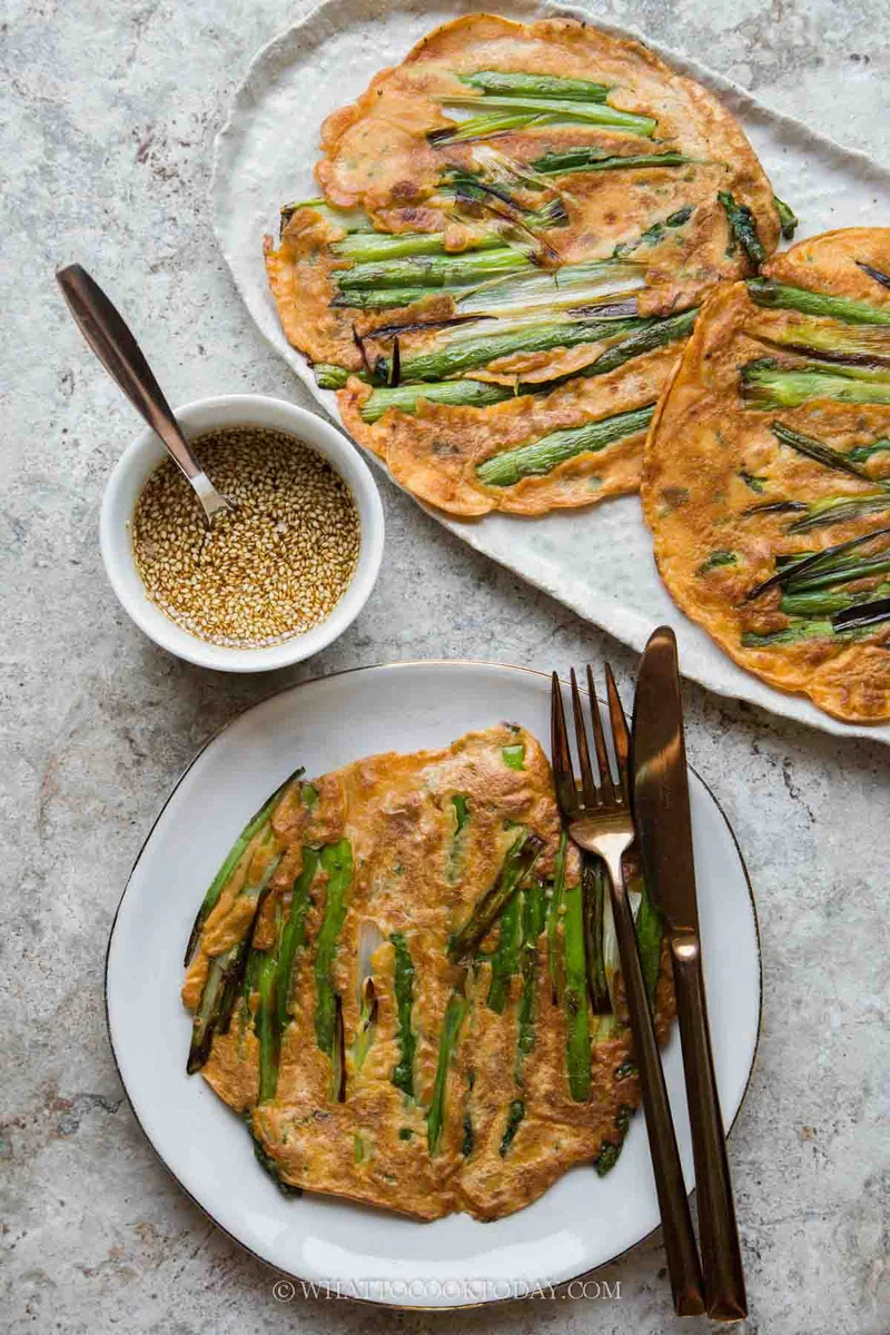 Asparagus Scallion Pancakes