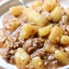 Cheesy French Onion Beef Potato Casserole
