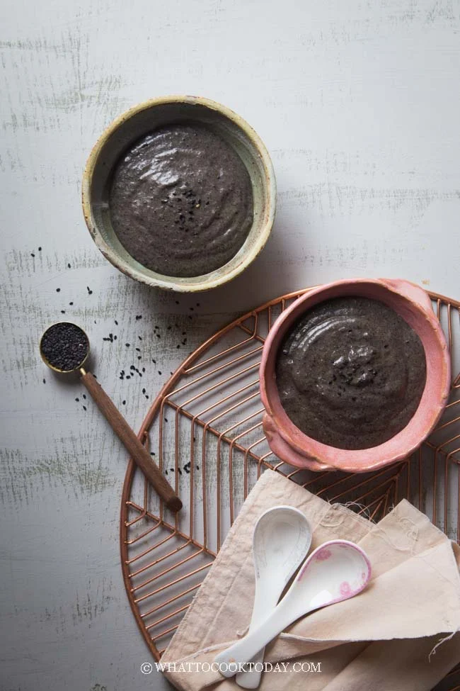 Easy Cantonese Sweet Black Sesame Soup Dessert