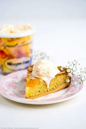 Apricot, Almond and Ricotta Frangipane Tart with Apricot Lavender Ice cream