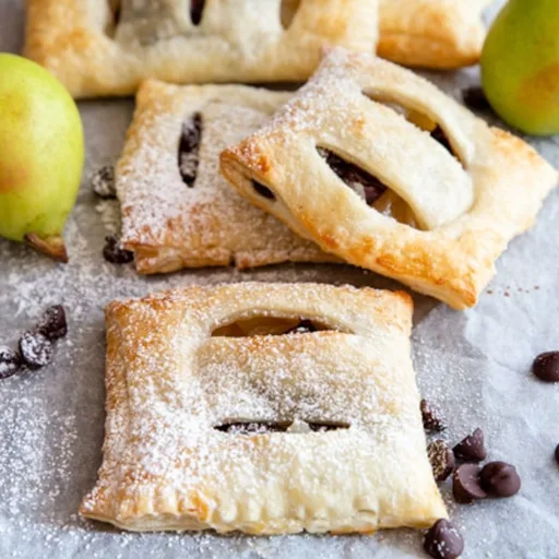Pastelitos de chocolate y pera (Fagottini)