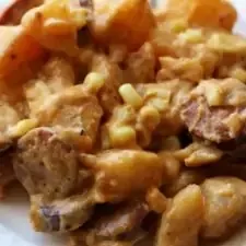 Kielbasa Sausage Cheesy Potato Casserole