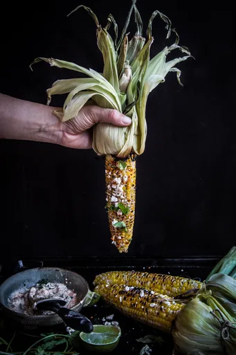 Grilled Oaxacan-style Corn