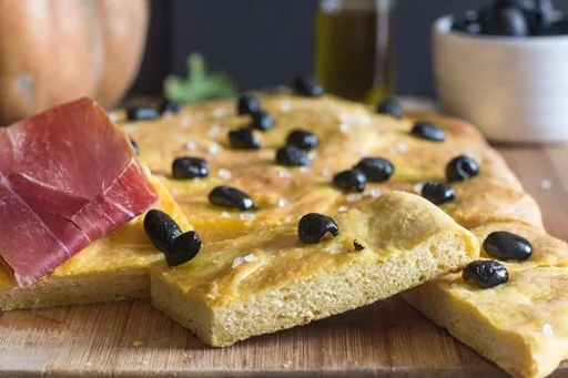 Pan de Focaccia con Calabaza