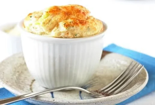 Leek and Salmon Souffle