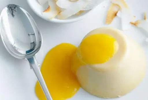 Panna cotta de mango y coco