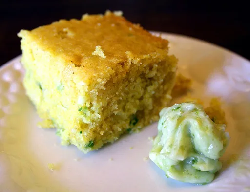 Jalapeño Cornbread with Honey-Lime Butter