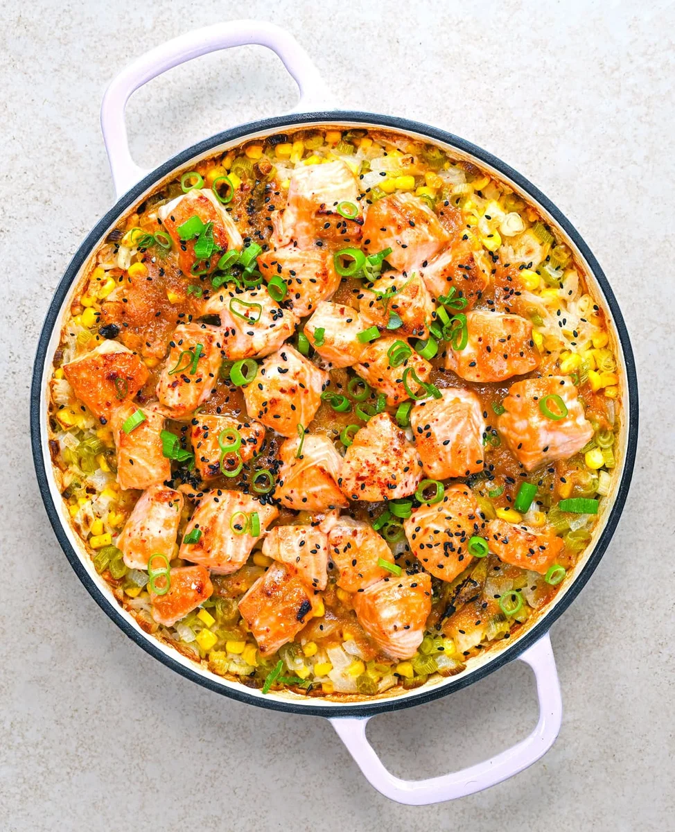 One Pot Salmon and Rice