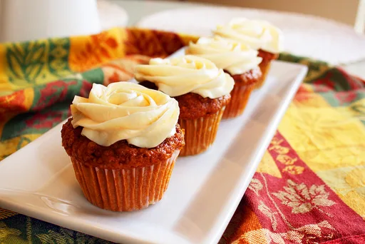 Moist Carrot Cupcakes with Cream Cheese Frosting