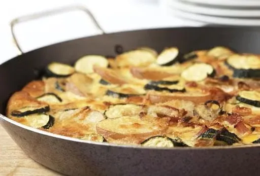 Frittata de calabacín y tocino