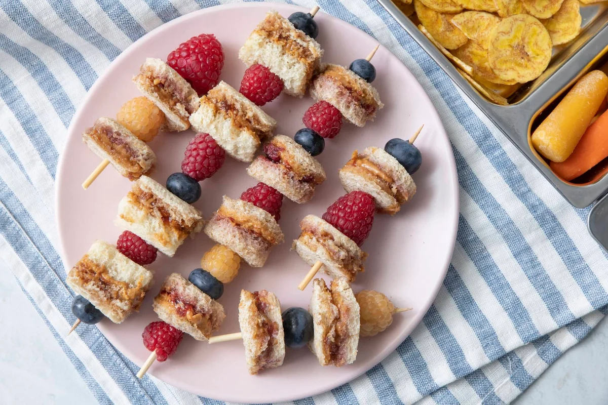 Peanut Butter and Jelly Skewers