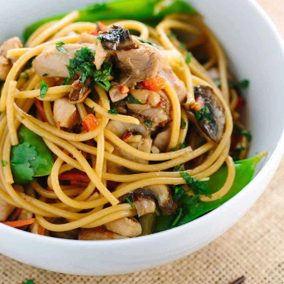 Garlic Noodles with Chicken