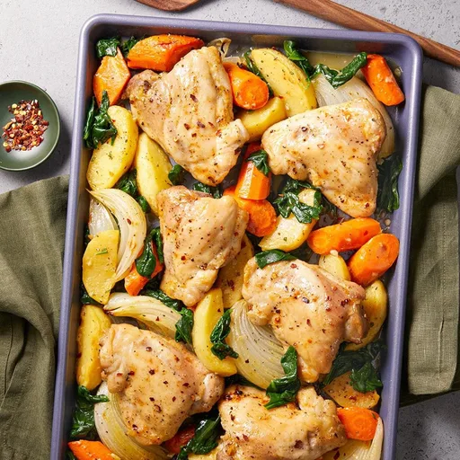 Sheet-Pan Honey Chicken with Apples
