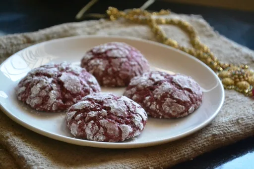 Receta de galletas craqueladas Red Velvet sin huevo