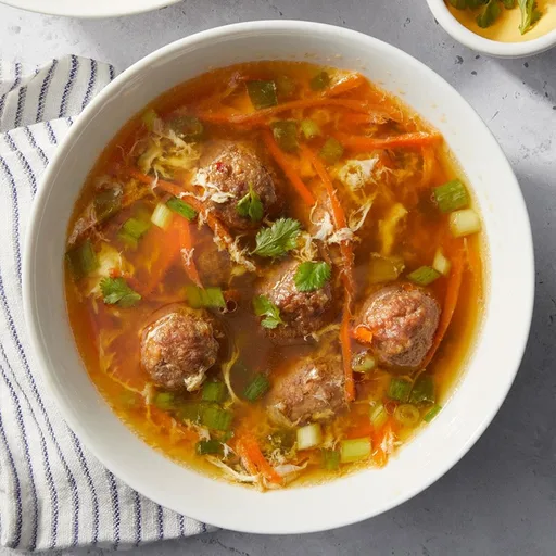 Thai Meatball Egg Drop Soup
