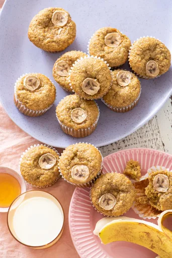 Muffins de plátano y germen de trigo