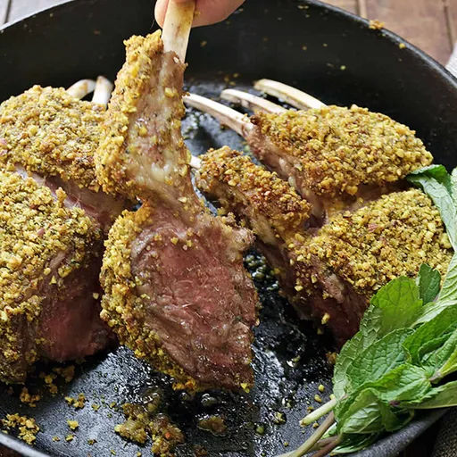 Almond Crusted Lamb Chops