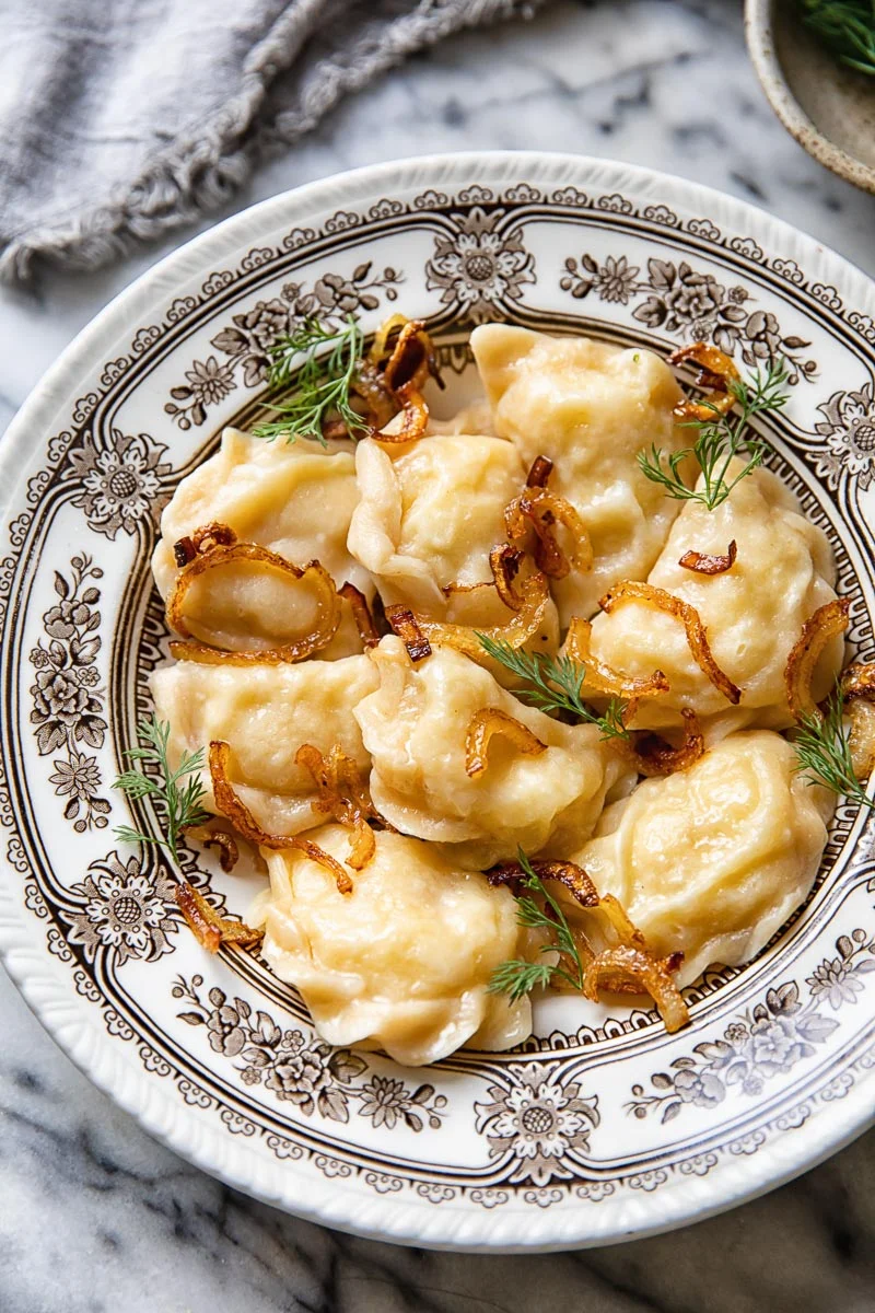 Potato and Carmelized Onion Pierogies