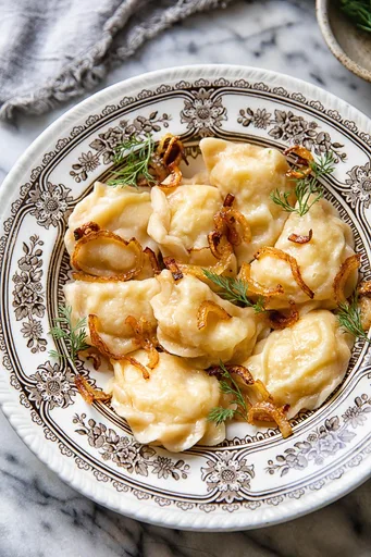 Potato and Carmelized Onion Pierogies
