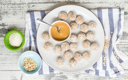 Coconut Peanut Butter Oatmeal Balls